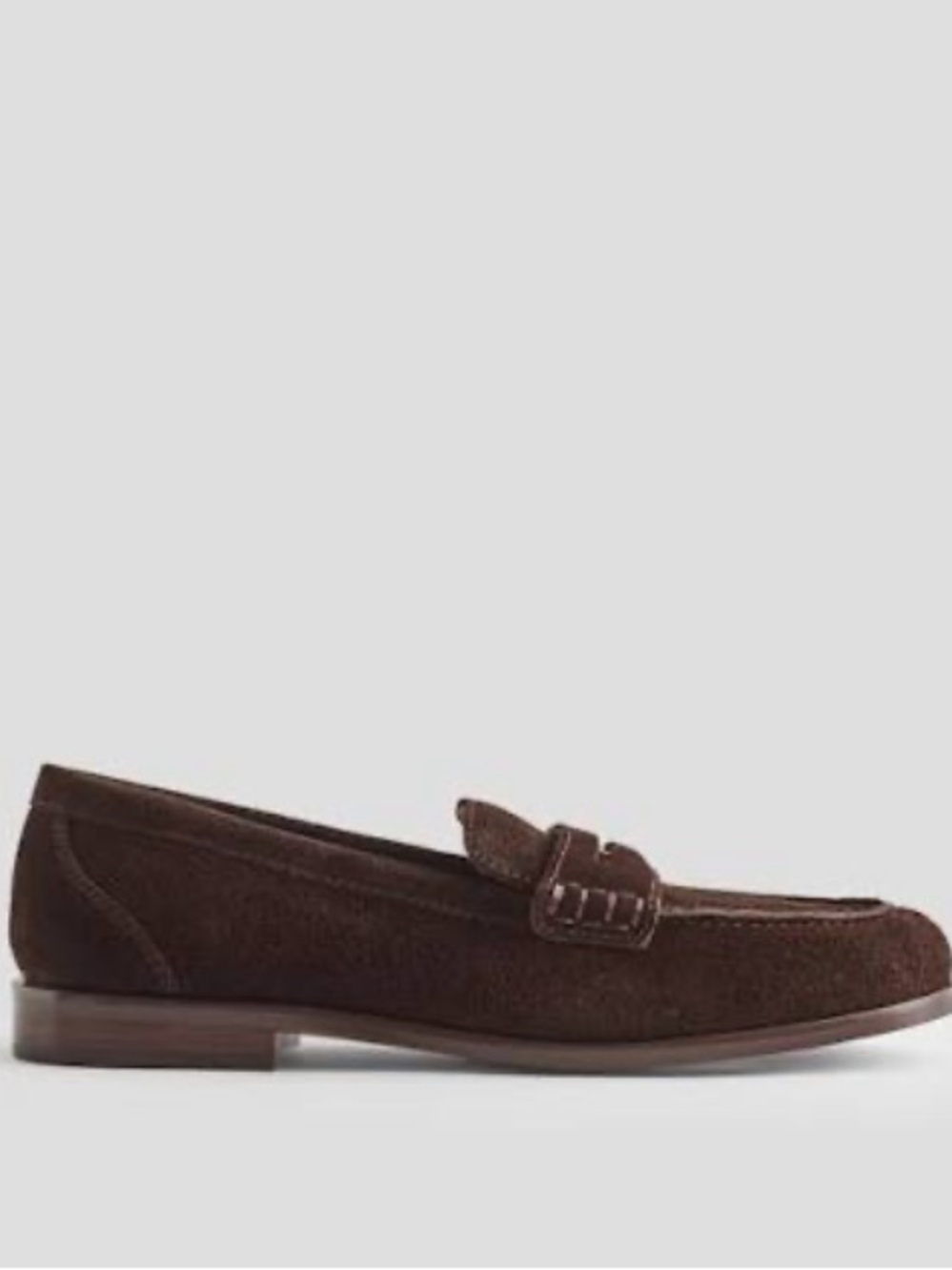 Madewell Suede Penny Loafers in Cognac Brown - Picture 2 of 3